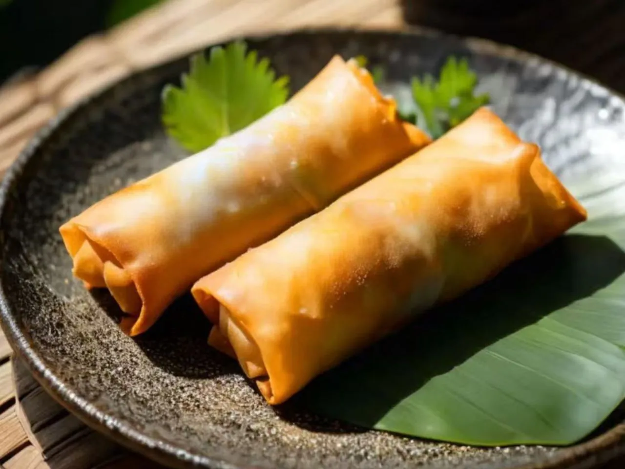 Fried spring rolls with fresh veggies at Sakura Sushi & Hibachi, a Japanese Restaurant in Bainbridge